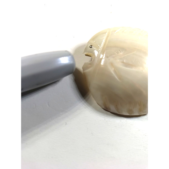 Hair Barrette Fish Sea Shell Ocean Beach Waves Puffer Fish Cream Color - Picture 3 of 4